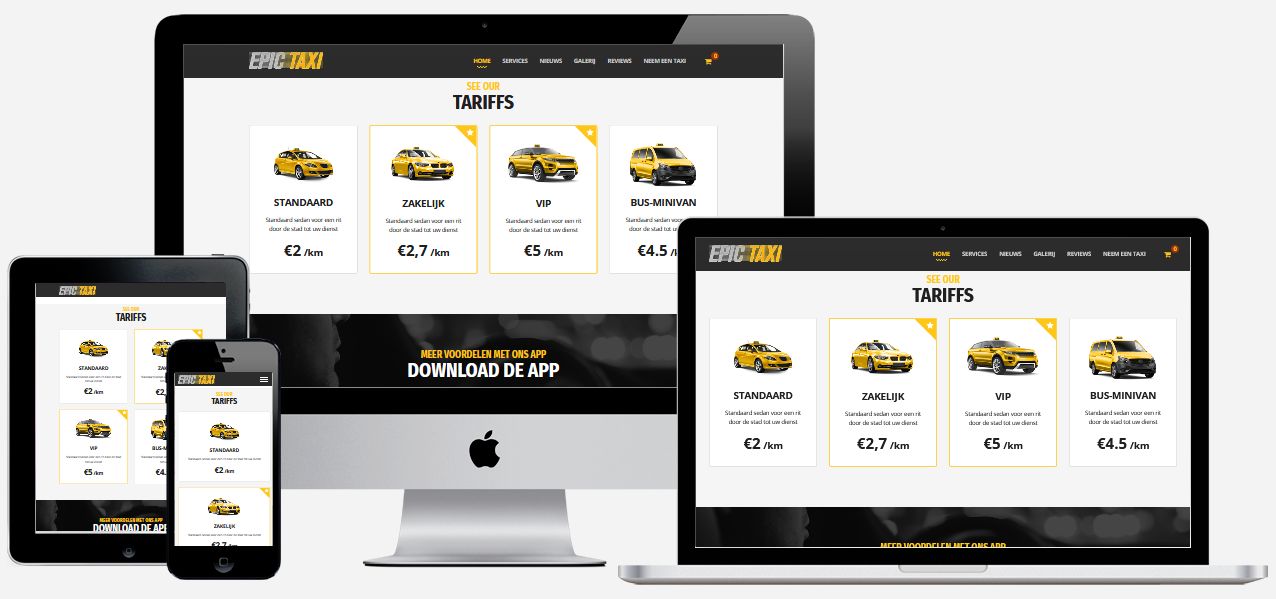 Een complete taxi website laten bouwen