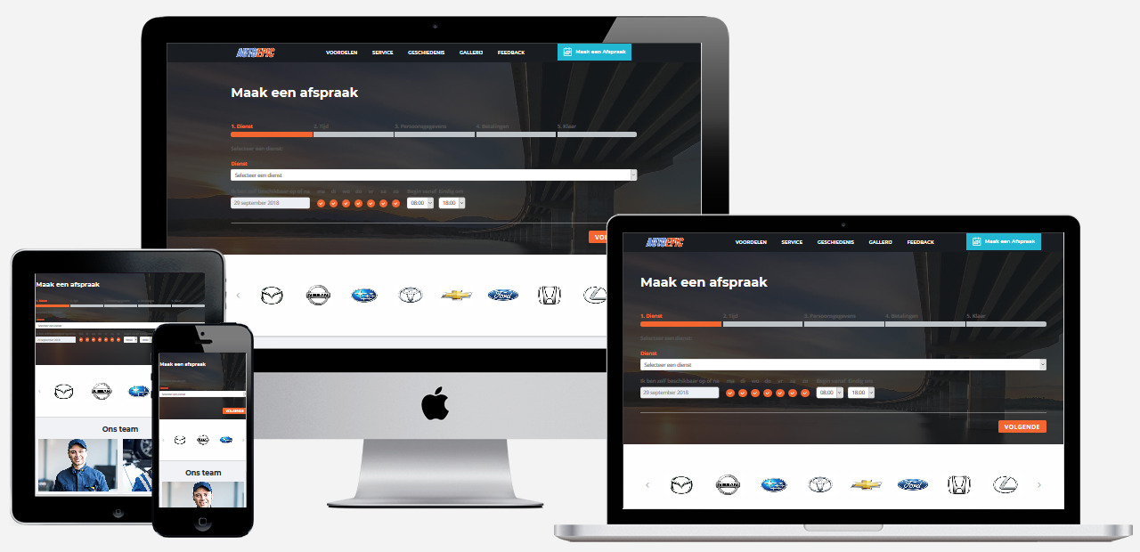 Auto garagebedrijf website maken