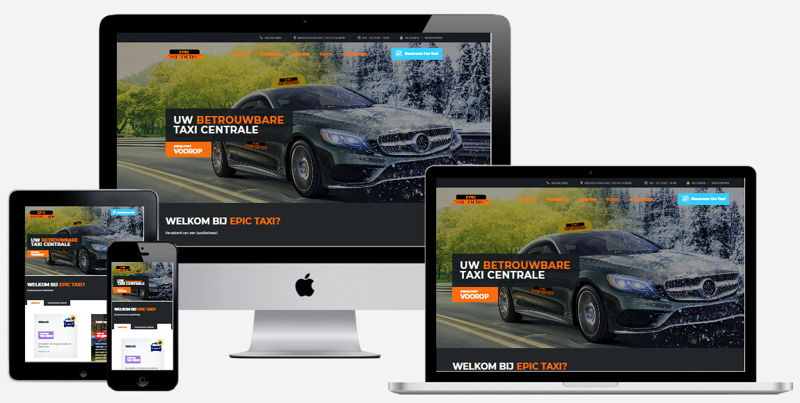 Een taxi website laten maken door epicwebsite