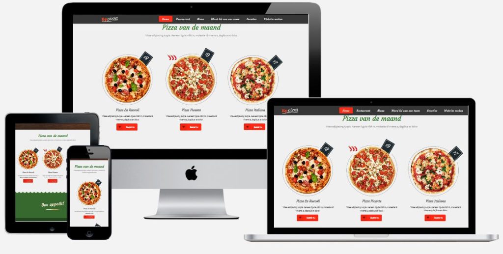 Wordpress pizzeria website laten maken