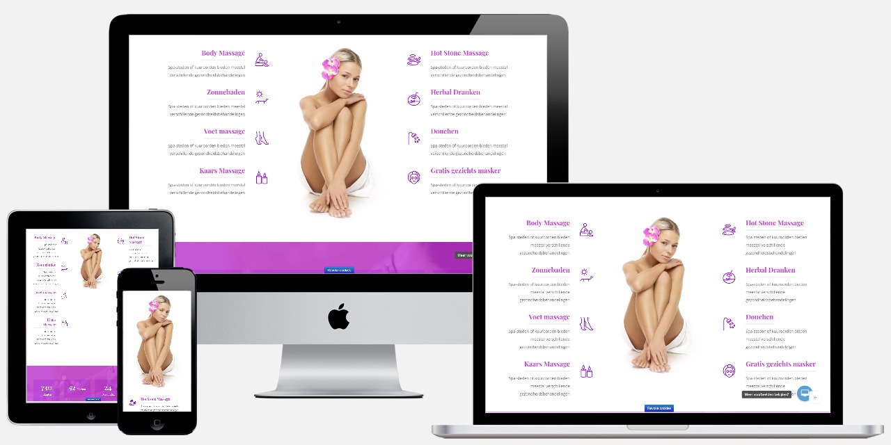 Website voor massagesalon