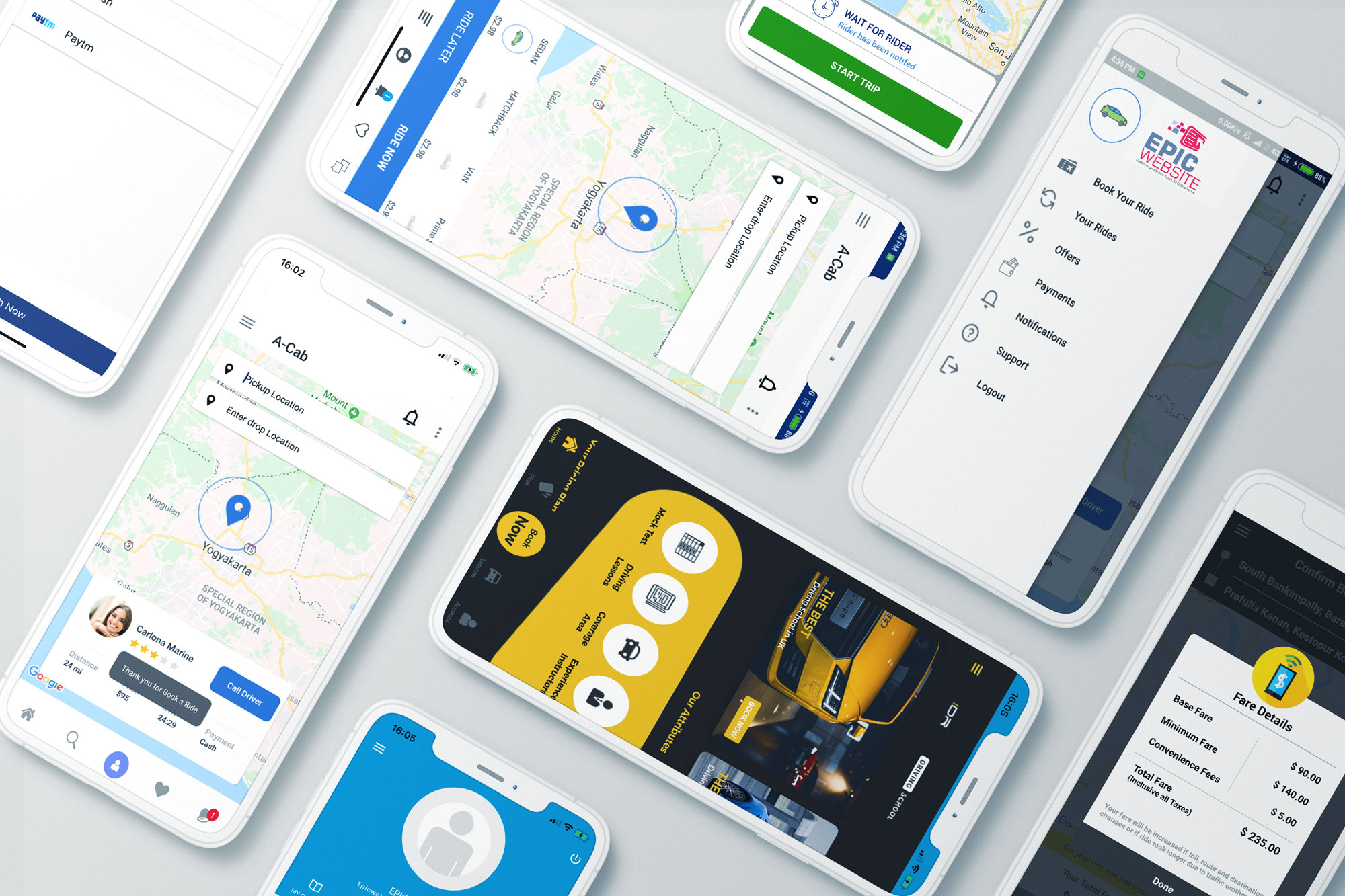 Taxi app ontwikkelaar slider foto