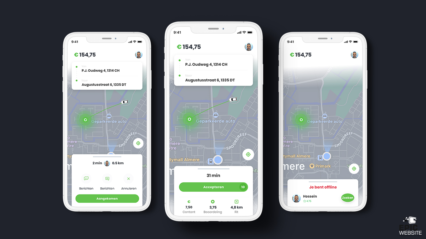 Taxi app zoals uber maken