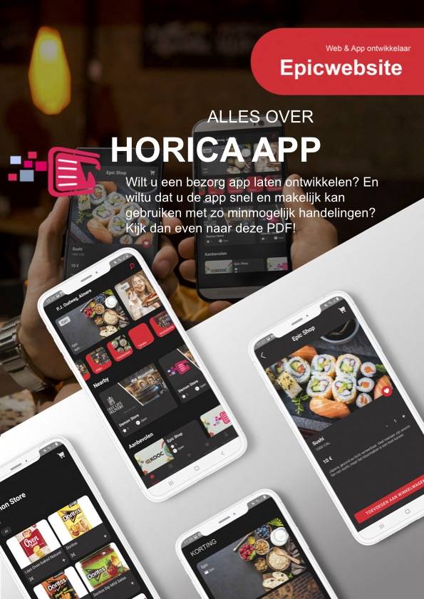 Horeca app laten maken bij epicwebsite